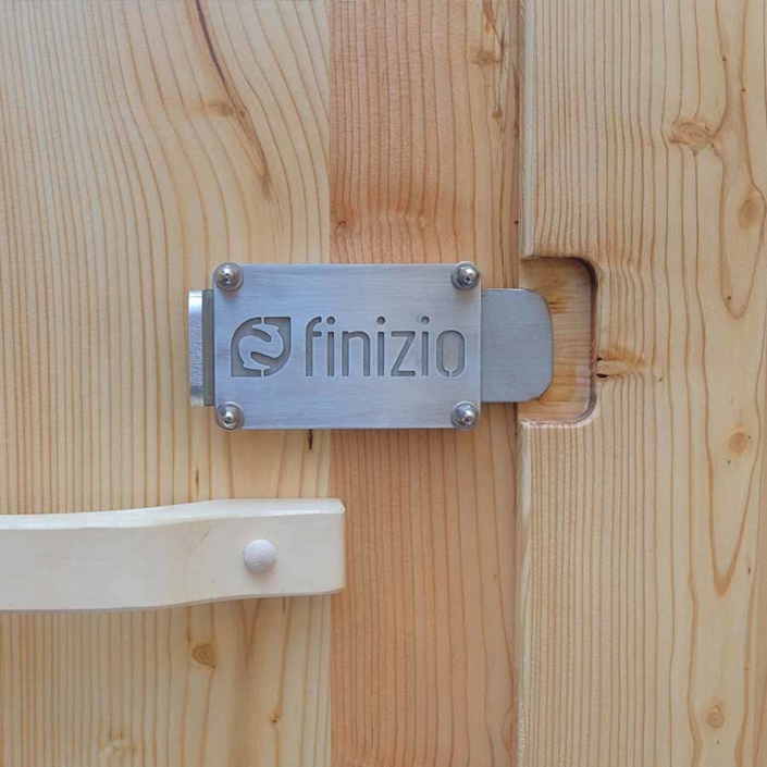 Türriegel der mobilen Trocken- und Trenntoilettenkabine Humero.