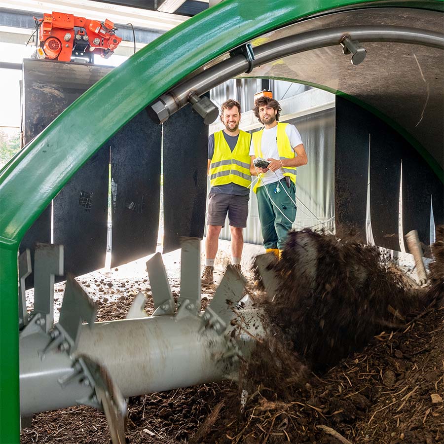 Humusregal mit erster Humusmiete